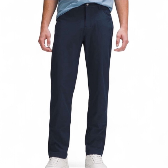 LULULEMON ABC Classic-Fit Pant 32” Warpstreme True Navy Men’s Size 31 - Picture 1 of 7